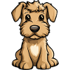 Airedale Terrier Dog Comic Baby
