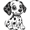 Dalmatian Dog Comic Baby