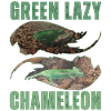 Green Lazy Chameleon T-Shirt Design