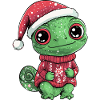Bande dessinée de Noël caméléon