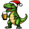 Dinosaur T-Rex Christmas Beer