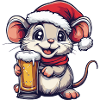 Mouse Christmas Beer