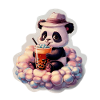 Cute Panda Bubble Tea Illustration