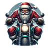 Moto Père Noël Motard Noël