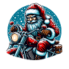 Moto Père Noël Motard Noël