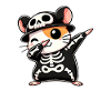Halloween Skeleton Cute Hamster Men