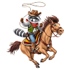 Raccoon Cowboy Rodeo