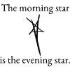 The morning star is the evening star