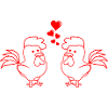 chickens in love