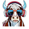 COW WITH SUNGLASSES