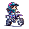 Motocross Femmes Filles Fille