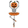 Ballerina Halloween Skeleton