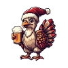 Truthahn Weihnachten Bier
