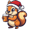 Eichhörnchen Weihnachten Bier