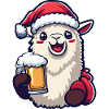 Alpaca Llama Christmas Beer