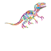 Velociraptor Dinosaur Pop Art