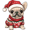 French Buldog Dog Christmas