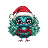Peacock Bird Christmas Comic