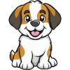 Saint Bernard Dog Comic Baby