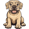 Mastiff Dog Comic Baby