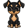 Pinscher Dog Comic Baby