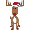 Design Moose with Santa Hat