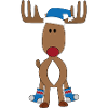 Funny moose for Christmas