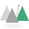 Conception de logo vert HIKING