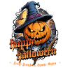 Halloween Pumpkin Witch Hat Midnight