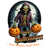 Zombie Happy Halloween Creepy Pumpkins