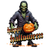 Zombie Happy Halloween Creepy Pumpkins