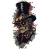 Steampunk Zombie Skull