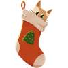 Cat in Christmas stocking