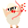Cuddly Love Sheep with Bow