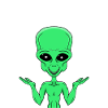 A Green Alien in Doubt