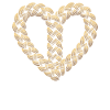 Cable Knit Heart Shape Heart