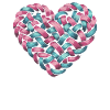 Cable Knit Heart Shape Heart