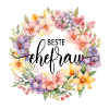 Beste Ehefrau! Floral, personalisierbar