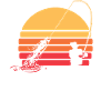 Fisherman Angler Retro Sunset Fishing