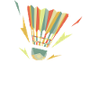 Badminton Retro Shuttlecock Player
