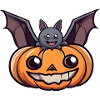 Halloween Pumpkin Bat
