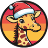 Girafe Weihnachten Noël