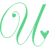 Monogram U Heart Vine