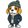 Beagle Hund Winter