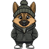 German Shepherd Dog Winter