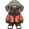 Bullmastiff Dog Winter