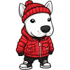 Bull Terrier Dog Winter
