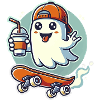 Halloween, Skateboard, Geist