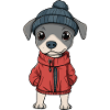 Whippet Dog Winter