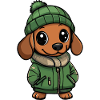 Dackel DachsHund Winter